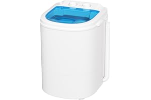 INTERGREAT Mini Portable Washing Machine, 5.5 Lbs Compact Mini Portable Washer, 110V Single Tub Laundry Washer Machine for Apartments, Dorms, Traveling, RV, Blue