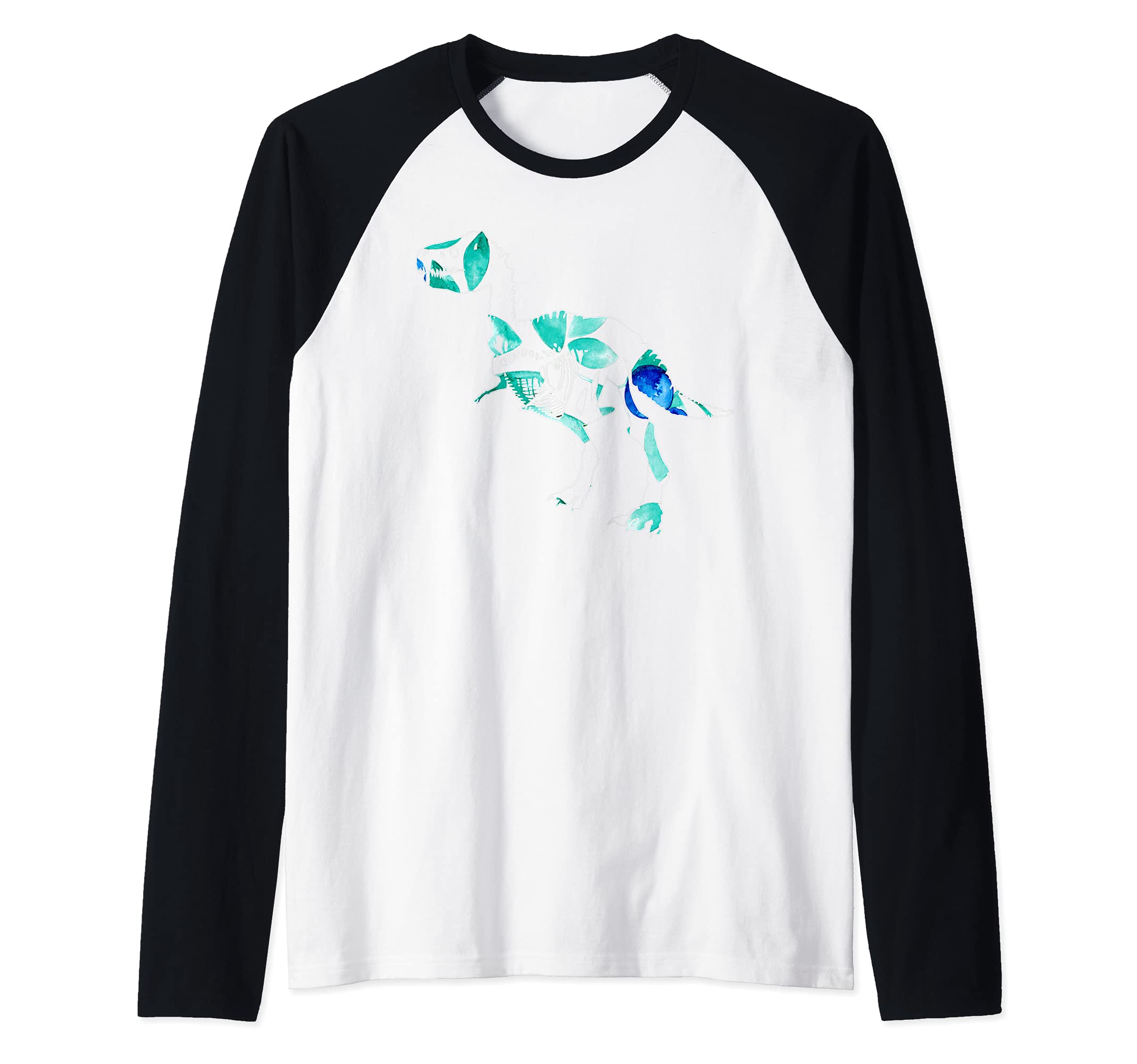 Tyrannosaurus Rex Animal T-Rex Creepy Dinosaur Raglan Baseball Tee