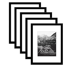 Americanflat 9x12 Picture Frame Set of 5 in Black