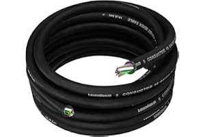 LEIGESAUDIO 20 Feet 9 Conductor Speaker Wire/Cable - 16 AWG 100% OFC, Ultra-Flex and Easy Peel Jacket, Ture Copper with Color Coded Conductors