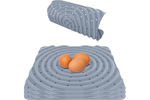 Lil'Clucker Washable Chicken Nesting Pads for Laying Eggs Nesting Pads for Chicken Coop Nesting Chickens Durable Chicken Bedding for Coop, Poultry Nest Box Pads for Chickens (Gray, 4-Pack)