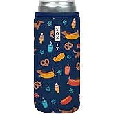 Sok It CanSok Sleeve for Beer & Soda Insulated Neoprene Cover (Hot Dawgs, 12oz Slim Can Sleeve)