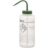 HBARSCI 6PK Wash Bottle For Distilled Water, 500ml - Labeled With Color Coded Chemical