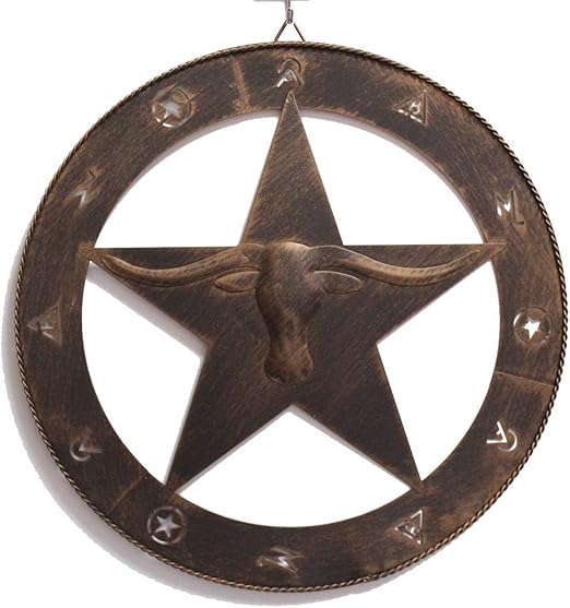 Amazon Com 15 Inches Texas Style Metal Wall Decor With Cowboy