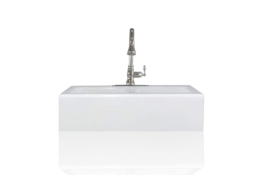 White Cast Iron Apron Farm Sink Porcelain