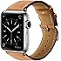 Marge Plus Apple Watch Band Genuine Leather iWatch Strap for Apple Watch Series 2 Series 1, 38mm Brown