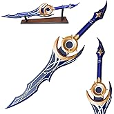 COSWOR Anime All Metal Moonshadow Sword Sung Jingwoo with Display Stand for Cosplay, Collection-27.8 Inch Purple