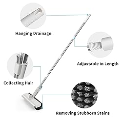 AIR U+ Floor Scrub Brush with Long Handle, 3 in 1