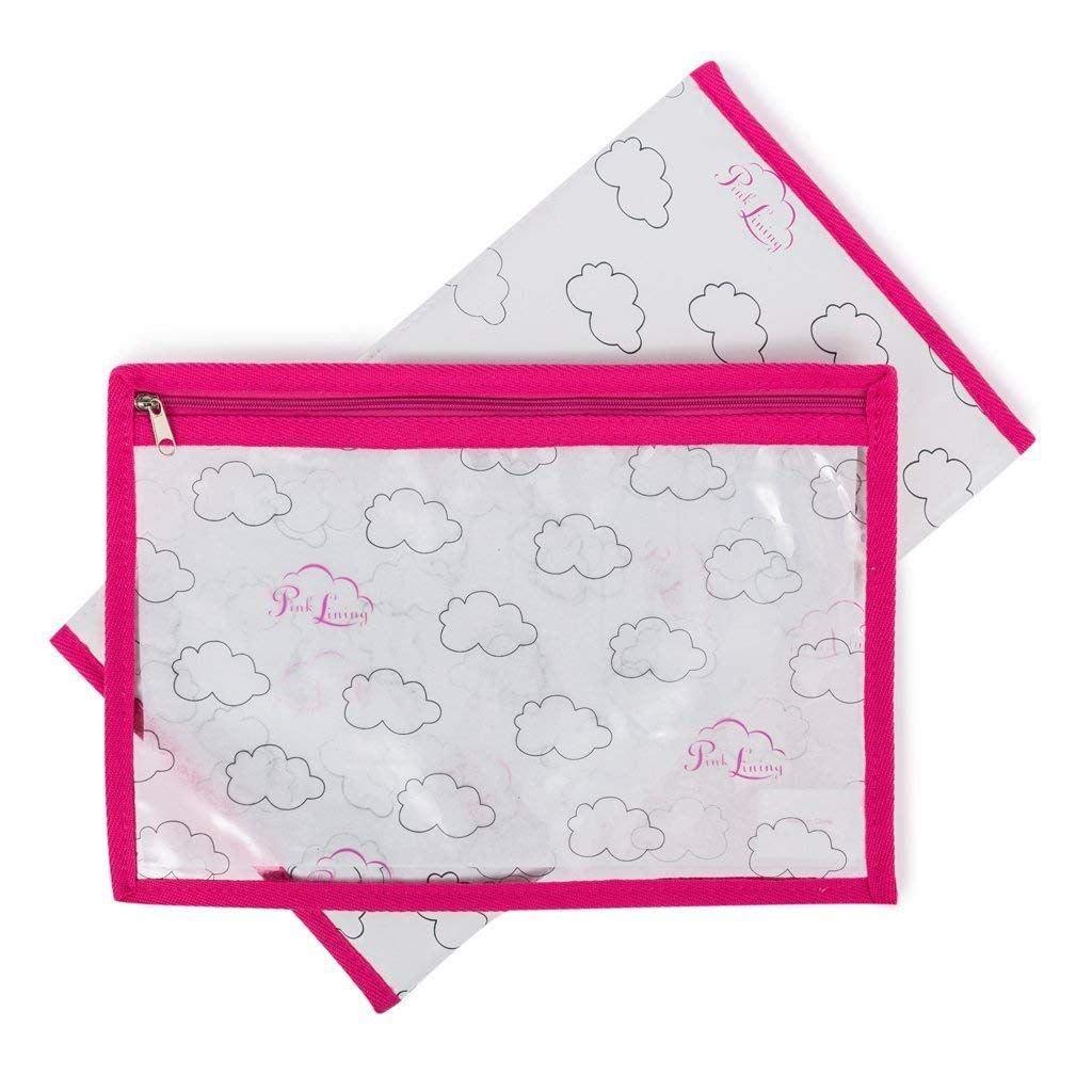 Pink Lining Change Mat & Wet Bag Set - Cloud