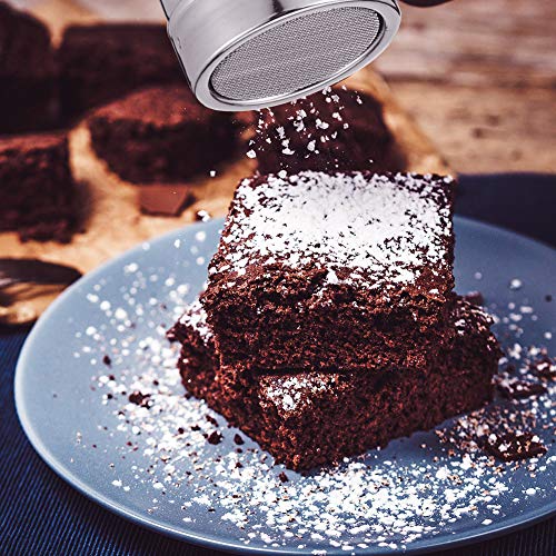 Xinzistar Kakaostreuer für Cappuccino Edelstahl Kakao Streuer Cappuccino mit 16 Schablone Puderzuckerstreuer Staubzuckerstreuer Schokoladenstreuer Kaffeezubehör mit Coffee Art Pull Pin, Rührlöffel – Bild 6