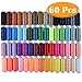 Paxcoo 60 Assorted Color Polyester Sewing Thread Spools 250 Yards Each