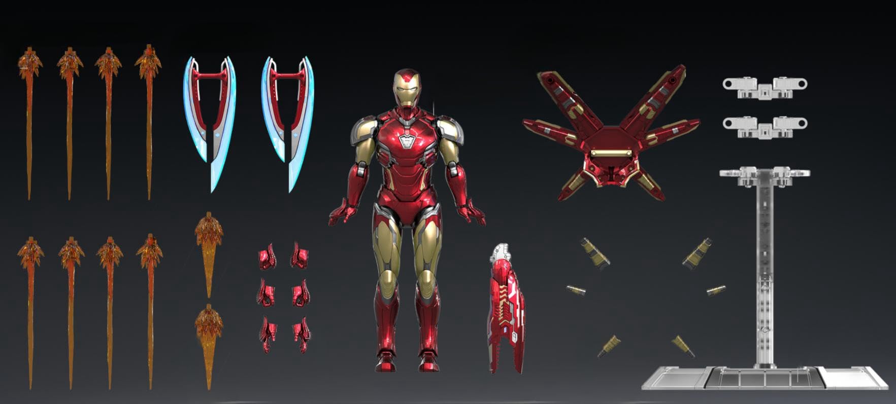 HiPlay MORSTORM 1/14 Scale Plastic Model Kits: Iron Man Collectible Action Figures MK85