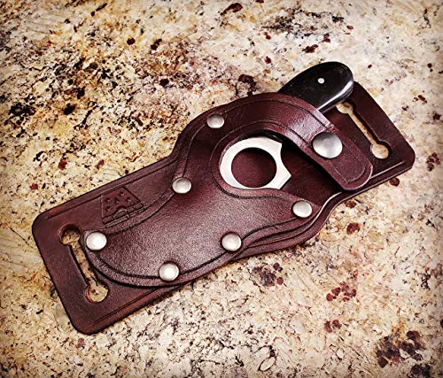 Skinning Knife and Quickdraw Holster - Fixed blade with handmade leather sheath