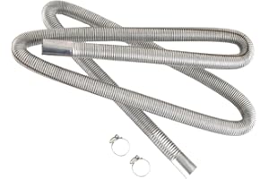 TORDXICS 78.7 Inches Stainless Steel Exhaust Hose，iesel Heater Exhaust Pipe Flexible Exhaust Tubing Generator Flex Extension Pipe Stainless Steel 1"/2.5cm Inner Diameter