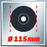 Einhell TC-AG 115 500W 115mm Angle Grinder Red 12,000 rpm Spindle Lock view 7