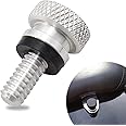 Jawmoy Pack of 1 Seat Screw, Motorcycle Modification Accessories, Knurled Fender Seat Bolt, Compatible with Harley Davidson (Silver)