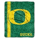NCAA Oregon Ducks 50-Inch-by-60-Inch Sherpa on Sherpa Throw Blanket 
