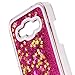 Galaxy Core Prime Case,NSSTAR Galaxy Core Prime [Liquid][Glitter] Case,Creative Design Flowing Liquid Floating Bling Glitter Sparkle Stars Clear Hard Case for Samsung Galaxy Core Prime G360(Hot Pink)