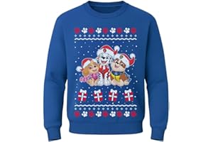 TSTARS Kids Paw Patrol Christmas Sweatshirt Skye Marshall Rubble Funny Ugly Sweater Style Holiday Pullover for Toddlers and Kids