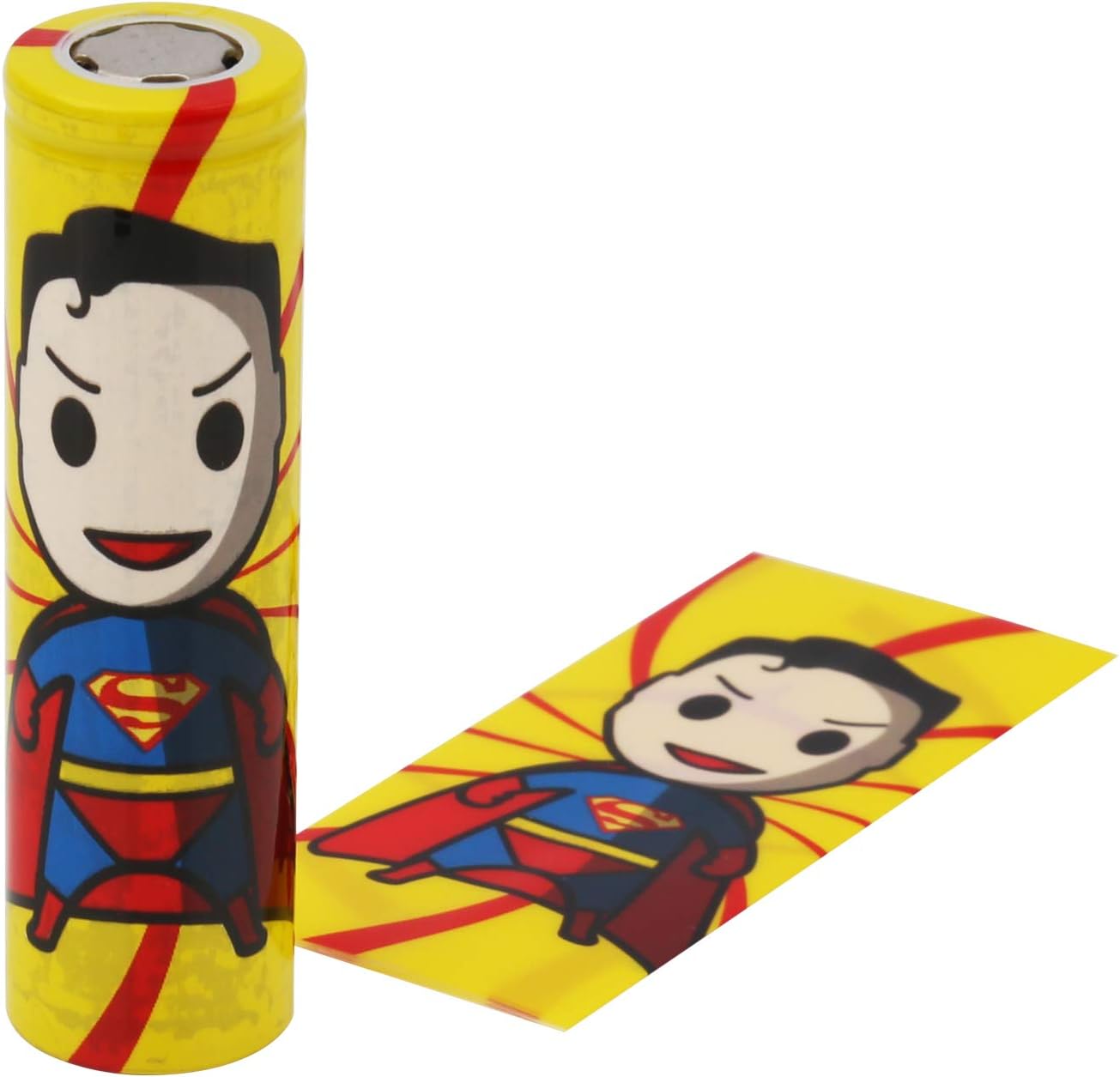 Pre-Cut 18650 Battery Wraps Cover 100Packs Protective Sleeve Heat Shrink Wraps - Super Man