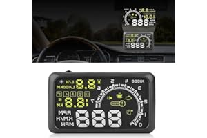 5.5"Big Screen Windshield HUD Head Up Display OBD2 EOBD L/H Speed Warning System