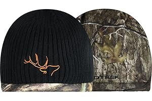 EDTREK Reversible Windproof Fleece Beanie Hat - Warm Winter Hat for Hunting Fishing Camping in Cold Weather