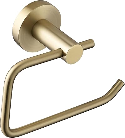 Bristan Round Toilet Roll Holder Brushed Brass Bathroom Accessory