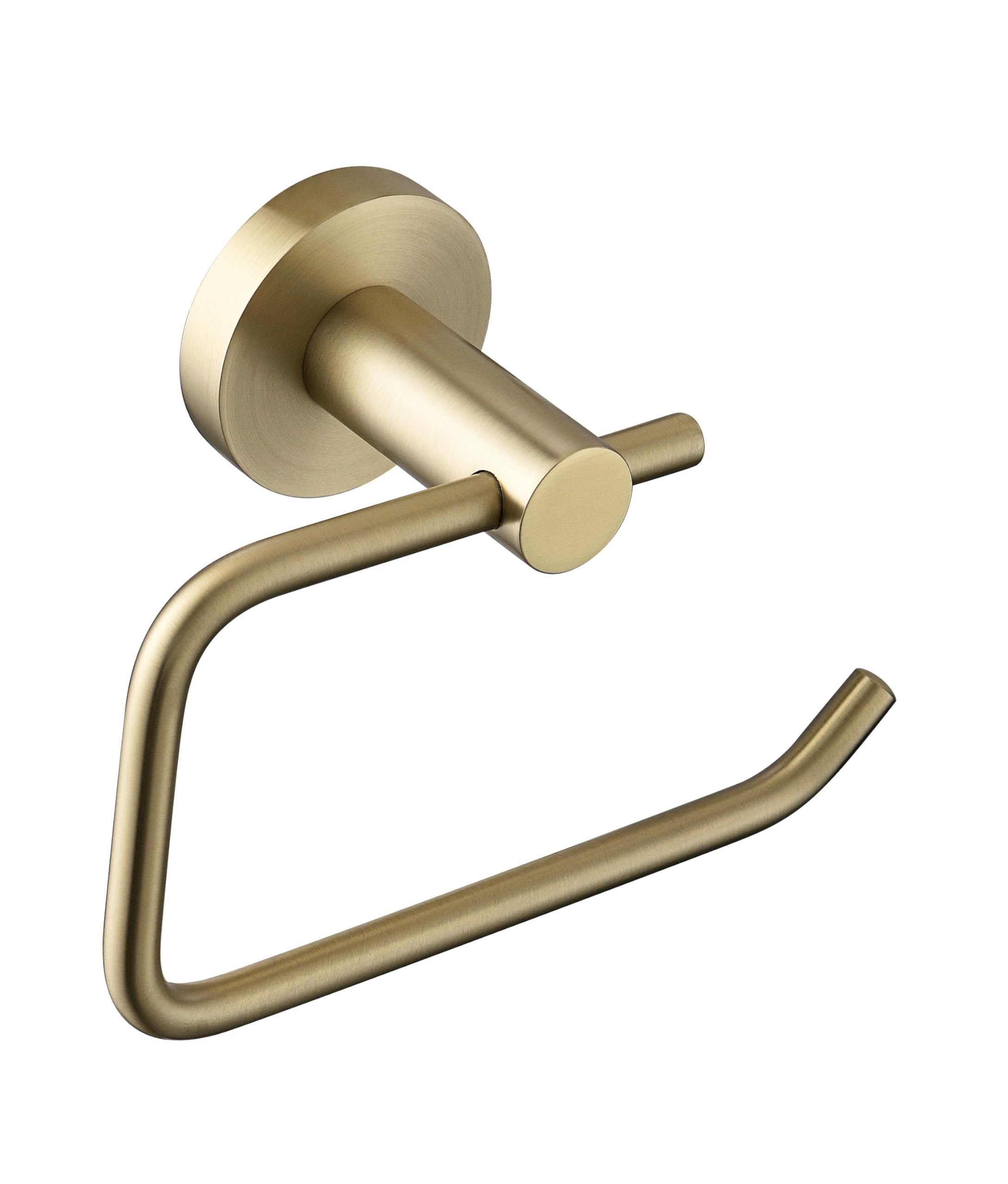 Round Toilet Roll Holder Brushed Brass