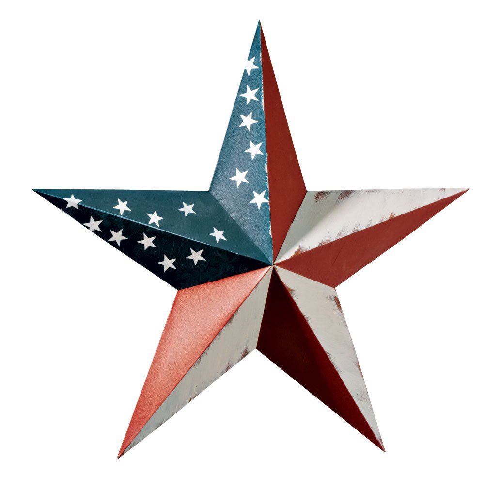 Miles Kimball 341684-840853123187 Maple Lane CreationsTM American Barn Star, One Size Fits All Multi