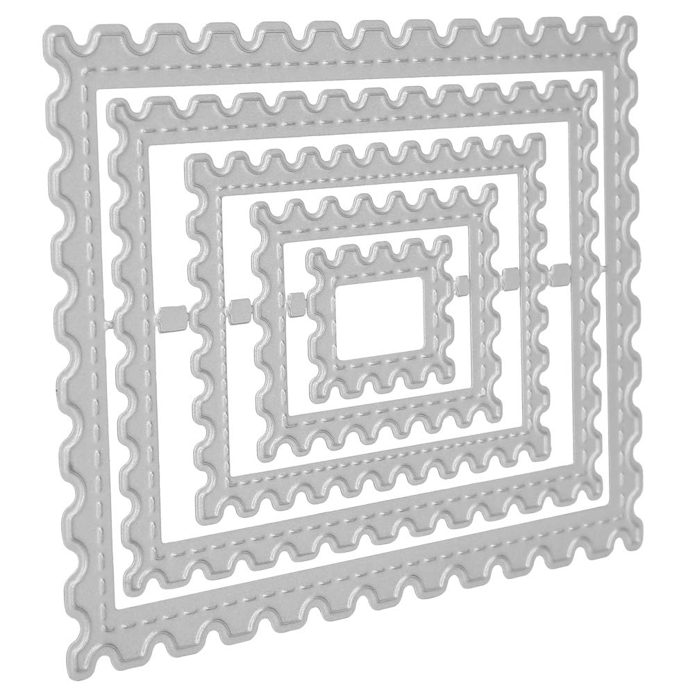 Frame Metal Cutting Dies, Scallop Rectangle Frame Cutting Dies Stencils Template Embossing for Card Scrapbooking Craft