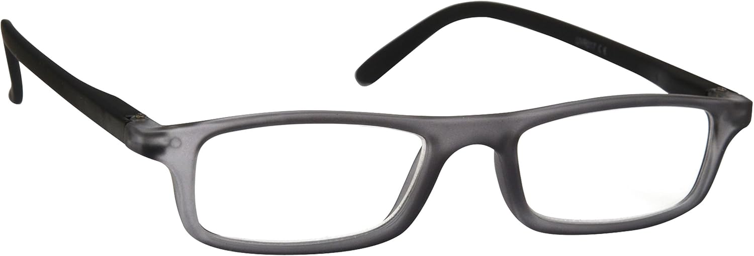 The Reading Glasses Company Matt Grey Black Lightweight Readers Designer Style Mens Womens