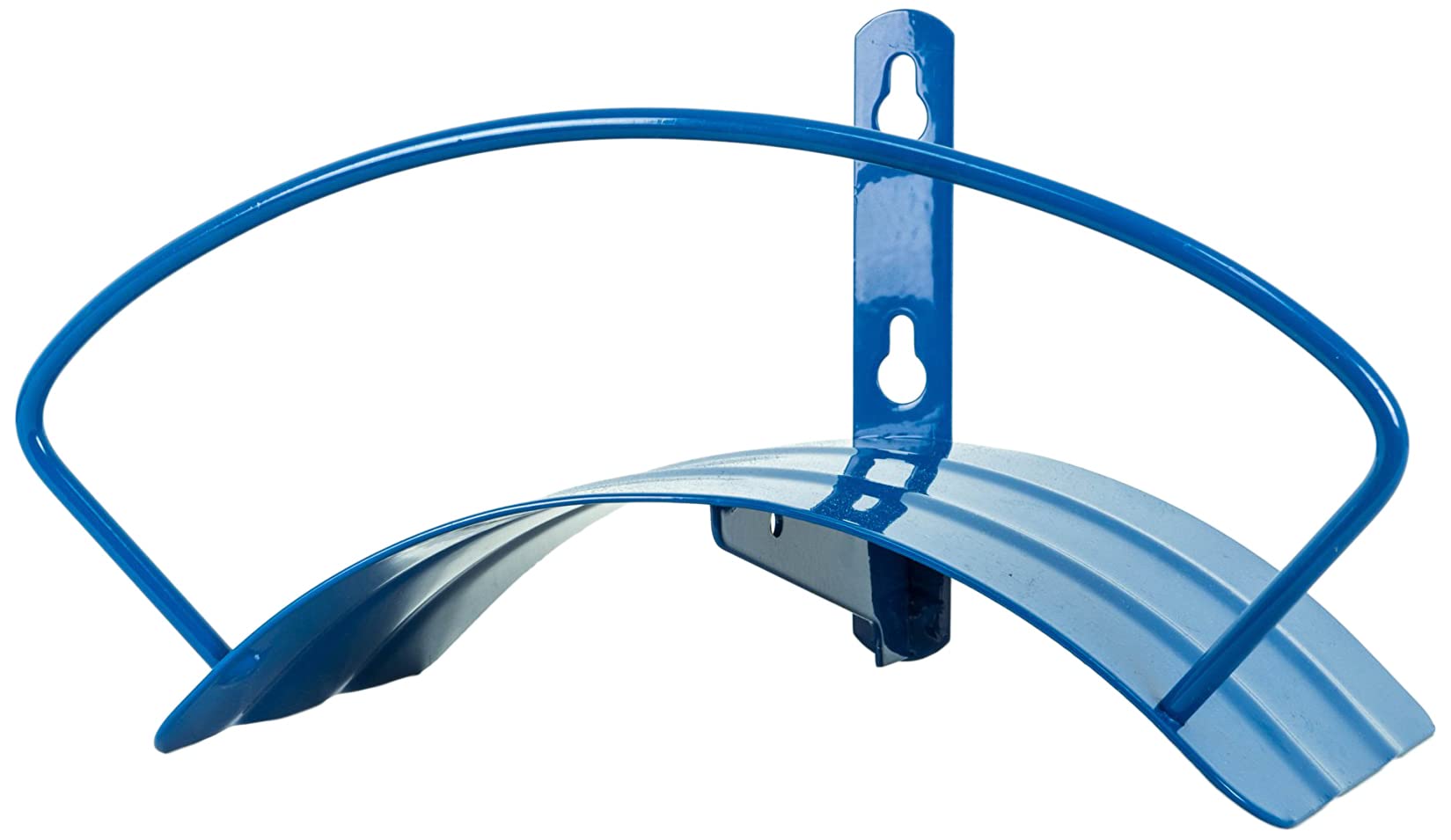 Yard Butler Deluxe Heavy Duty Wall Mount Hose Hanger Holds 125’ Of 5/8’ Hose Solid Steel Extra Bracing And Patented Design In and DECORATIVE DESIGNS IHCWM-1BLU BLUE