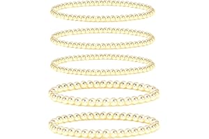 WETMT Colorful Beaded Bracelets for Women Heishi Bracelet Set Gold Bead Bracelets Resin Acrylic Bangle Bracelets Stackable Stretch Strand Bracelet