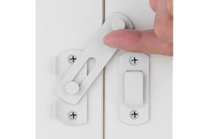 Wocoe 3 Packs Barn Door Latches， 2.75"x 2.02"Matte White | Suitable for Barns, Wooden Fences, Sliding French Doors | Antique Style Lock | Ideal for Wine Cabinets, Closet Doors | Premium Gate Hardware