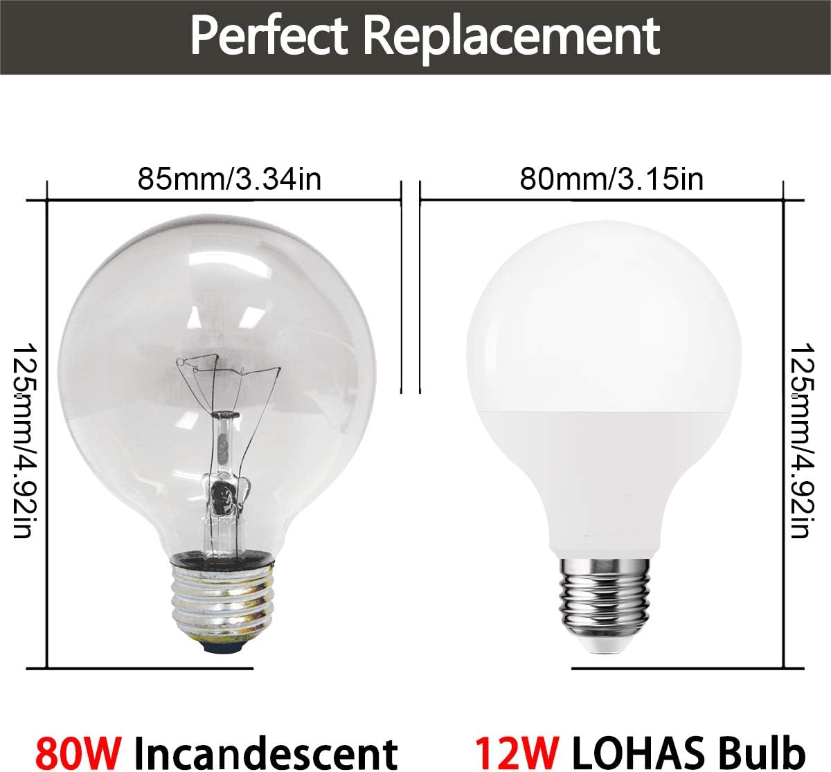 60w 80w Equivalent Super Bright 1000lm Makeup Mirror Chandelier Bulb For Kitchen Home 6 Pack Tgmold G25 Led Bulb Daylight 6000k Vanity Lights For Bathroom E26 Medium Base Globe Light Bulbs 12w Lighting