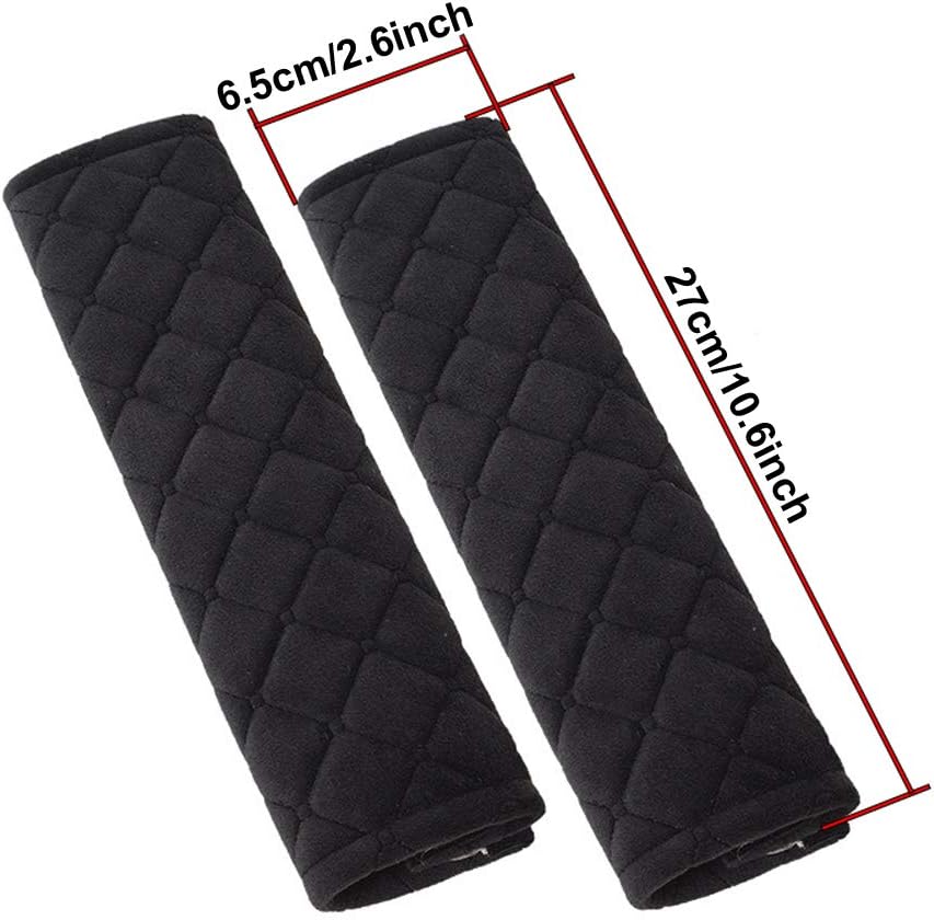 Golden Apple 2Pairs (4PCS) Car Seat Belt Shoulder Pad Cover Comfort Harness Pads Travel Seat Belt Cushion Seatbelt Strap (Gray) - Image 5