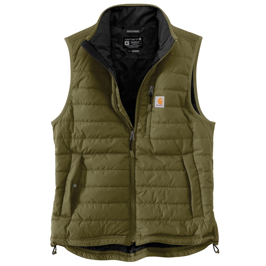 Carhartt Men's Rain Defender Relaxed Fit Lightweight Insulated Vest, Dark Bronzed Green, XX-Large Image