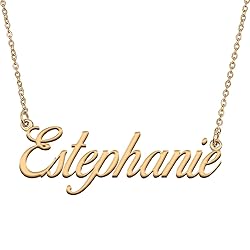 HUAN XUN Customized Custom Simple Any Name Necklace