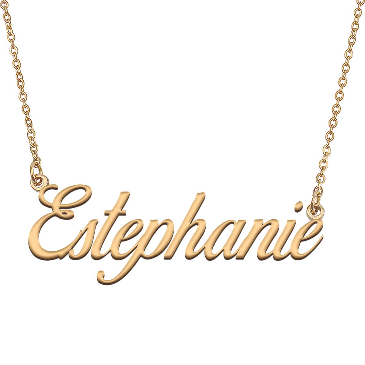HUAN XUN Customized Custom Simple Any Name Necklace