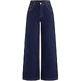 CIDER Women's Wide Leg Jeans High Waist Flared Denim Pants