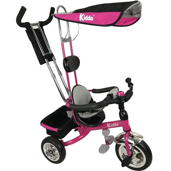 Kiddo Rosa Smart Design 4-in-1 für Kinder Dreirad Kinder Trike 3 Räder Fahrrad Eltern Neue (Rosa)