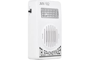 Telephone Ringers Amplifier Extra Loud Adjustable Volume Ringers Hearing Impaired Phone Tool with Flash Light for Landline Ph