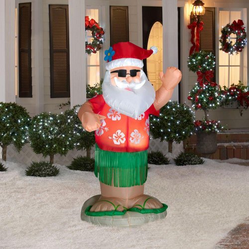 Airblown Animated Santa Dancing Hula Christmas Yard Inflatable Garden