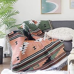 Luxlovery Bohemian Sofa Throw Blankets Ethnic Woven