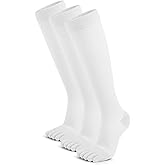 OrrinSports Knee High Toe Socks Moisture Wicking Hiking Five Fingers Socks,3 Pairs