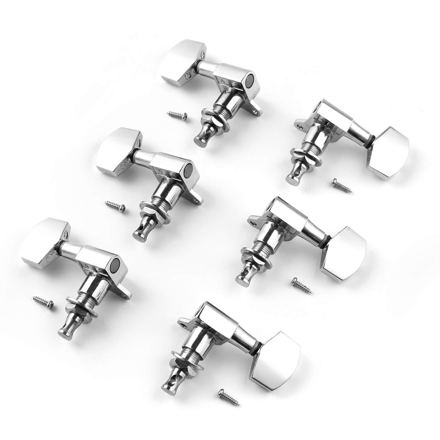 Photo 1 of Alice 6PCS Guitar Tuning Pegs Machine Head Tuners, Guitar String Tuning Pegs Machine for Electric or Acoustic Guitar (3 Left + 3 Right)