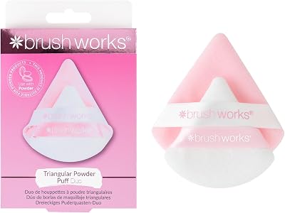 Brushworks Triangular Powder Puff Duo Set Ultra Soft Flawless Finish