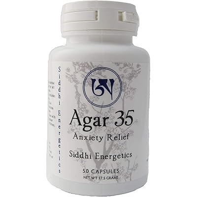 Agar 35 Natural Anti-Anxiety Supplement. Potent Tibetan Medicine Herbal Formula for Natural Anxiety and Stress Relief - Safe, No Side Effects Sleeping Supplement. Mood Enhancer for Men and Women