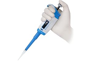 Single-Channel Pipettes with Adjustable Volume, Accurate and Calibrated Micropipette for 0.5-10ul Liquid Capacity, Compatible