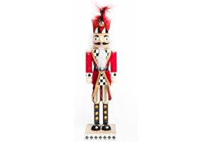 MACKENZIE-CHILDS Decorative Nutcracker Figurine, Wooden Nutcracker Christmas Home Decor, Castle Guard